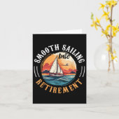 Zeilbootkapitein vaart soepel de pensioen tegemoet kaart (Gele Bloem)