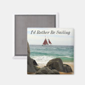 Zeilbootmagneet Magneet (Voorkant / Achterkant)