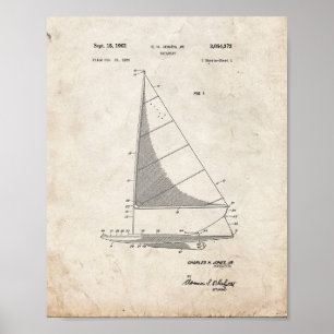 Zeilbootpatent - Oude kijk Poster
