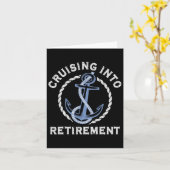 Zeilbootvakantie cruisen naar pensioen kaart (Gele Bloem)