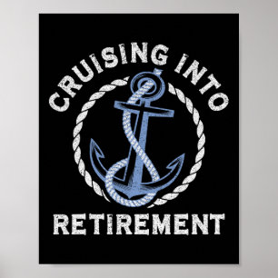 Zeilbootvakantie cruisen naar pensioen poster