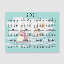 Zeilboten 2025 Kalender Magnetische Kaart