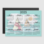 Zeilboten 2025 Kalender Magnetische Kaart (Voorkant / Achterkant)