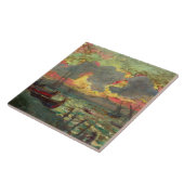 Zeilboten aan de kust (door Kimon Loghi) Tegeltje (Zijkant)