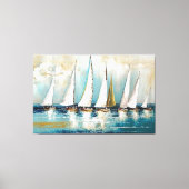 Zeilboten, Abstracte Kunst, Moderne Kunst, Nautisc Canvas Afdruk (Voorkant)