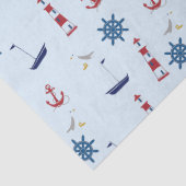 Zeilboten Anchor Lighthouse Nautical Tissuepapier (Detail)