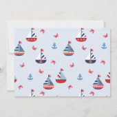 Zeilboten, ankers en ambachtelijke baptisme kaart (Achterkant)