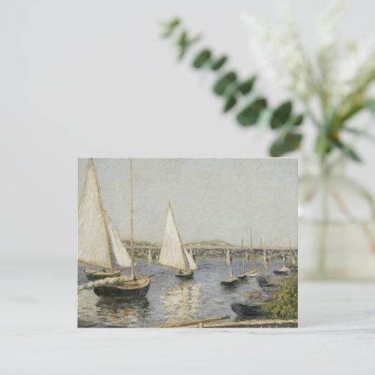 Zeilboten bij Argenteuil door Gustave Caillebotte (Staand voorkant)