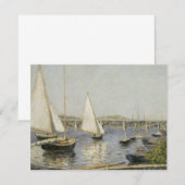 Zeilboten bij Argenteuil door Gustave Caillebotte (Voorkant / Achterkant)