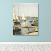 Zeilboten bij Argenteuil door Gustave Caillebotte Canvas Afdruk (Insitu (Houten vloer))