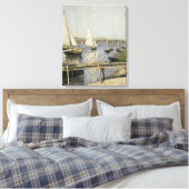 Zeilboten bij Argenteuil door Gustave Caillebotte Canvas Afdruk (Insitu (Slaapkamer))