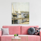Zeilboten bij Argenteuil door Gustave Caillebotte Canvas Afdruk (Insitu (Woonkamer))