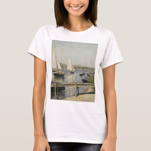 Zeilboten bij Argenteuil door Gustave Caillebotte T-shirt (Voorkant)