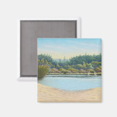 Zeilboten bij Frensham Ponds, Surrey in Pastel Magneet (Voorkant / Achterkant)