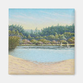 Zeilboten bij Frensham Ponds, Surrey in Pastel Magneet (Voorkant)
