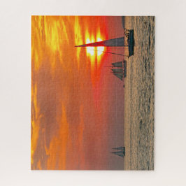 Zeilboten bij Key West, Florida, Sunset Legpuzzel