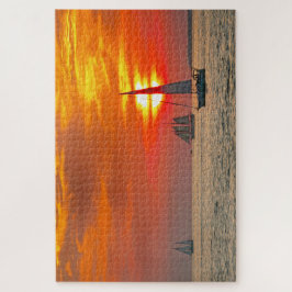 Zeilboten bij Key West, Florida, Sunset Legpuzzel