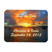 Zeilboten bij Sunset Save the Date Magnet Magneet (Horizontaal)