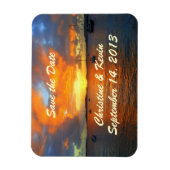 Zeilboten bij Sunset Save the Date Magnet Magneet (Verticaal)