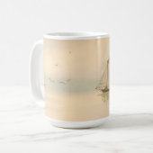 Zeilboten bij Zee Nautical Art van Louis Prang & C Koffiemok (Voorkant links)