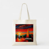 Zeilboten bij zonsondergang 3 tote bag (Achterkant)