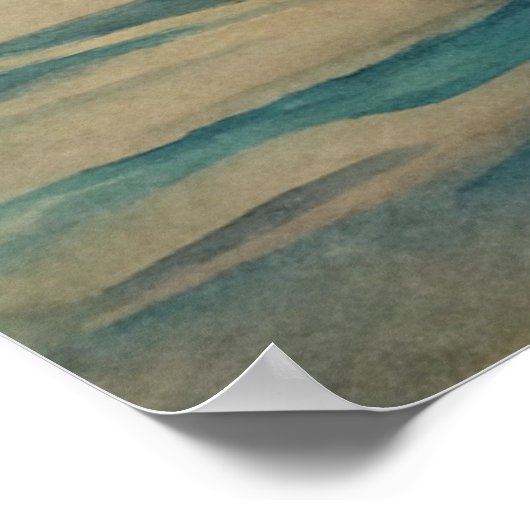 Zeilboten bij zonsondergang poster (Hoek)