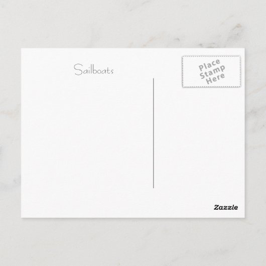 Zeilboten Briefkaart (Achterkant)