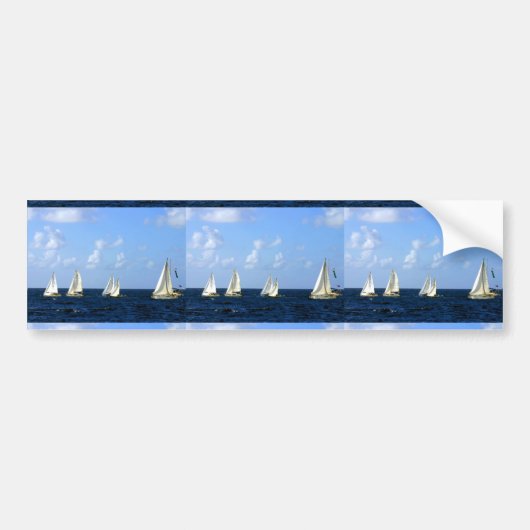 Zeilboten Bumpersticker (Voorkant)