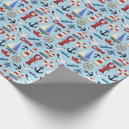 Zeilboten Cadeaupapier (Hoek)