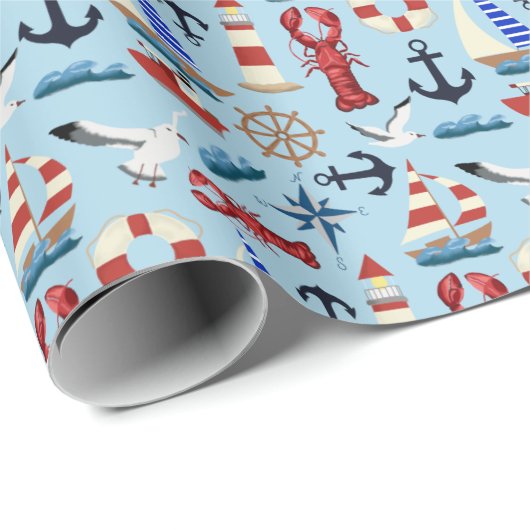 Zeilboten Cadeaupapier (Rol Hoek)