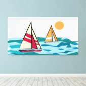 Zeilboten Canvas Afdruk (Insitu (Houten vloer))