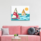 Zeilboten Canvas Afdruk (Insitu (Woonkamer))