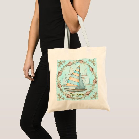 Zeilboten canvas tas (Voorkant (product))