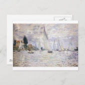 Zeilboten - Claude Monet Briefkaart (Voorkant / Achterkant)