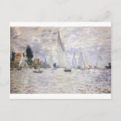 Zeilboten - Claude Monet Briefkaart (Voorkant)