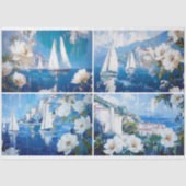 Zeilboten Collage Decoupage Tissuepapier (Voorkant)