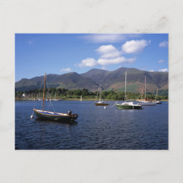 Zeilboten Derwent Water Keswick Cumbria Briefkaart