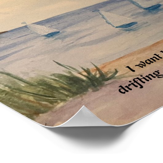 Zeilboten - drijven op het geheugenmeer poster (Hoek)