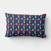 Zeilboten en Beren Patroon monogrammen Kussen (Achterkant)
