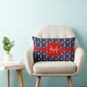 Zeilboten en Beren Patroon monogrammen Kussen (Stoel)