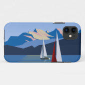 Zeilboten en bergen foto Case-Mate iPhone case (Achterkant (horizontaal))
