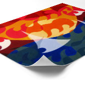 Zeilboten en bergen poster (Hoek)