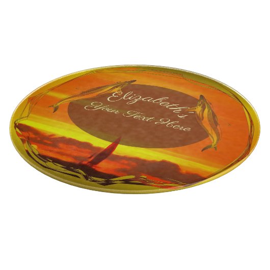 Zeilboten en dolfijnen - Zonneet 1300 Snijplank (Hoek)