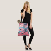 Zeilboten en palmbomen tote bag (Op model)