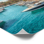 Zeilboten en speedboot bij Yacht Haven Poster (Hoek)