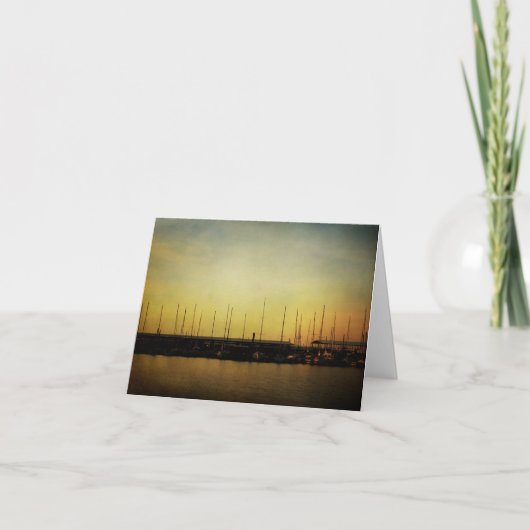Zeilboten en Sunrise kaart (Voorkant)