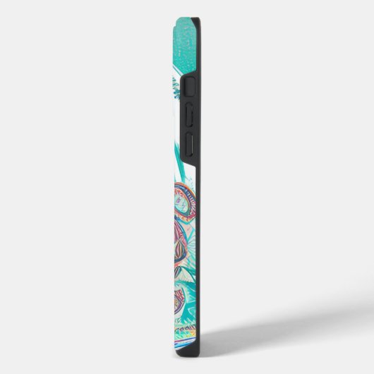 Zeilboten en Zee Creatures Abstracte Beachy Art iPhone Hoesje (Linkerkant)