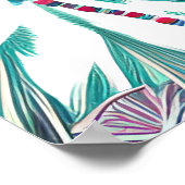 Zeilboten en Zee Creatures Abstracte Beachy Art Poster (Hoek)