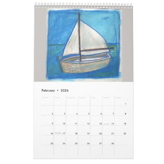 Zeilboten en zeekarakter kalender (Feb 2026)