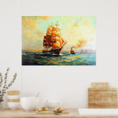 Zeilboten en zeesleepvaart poster (Keuken)